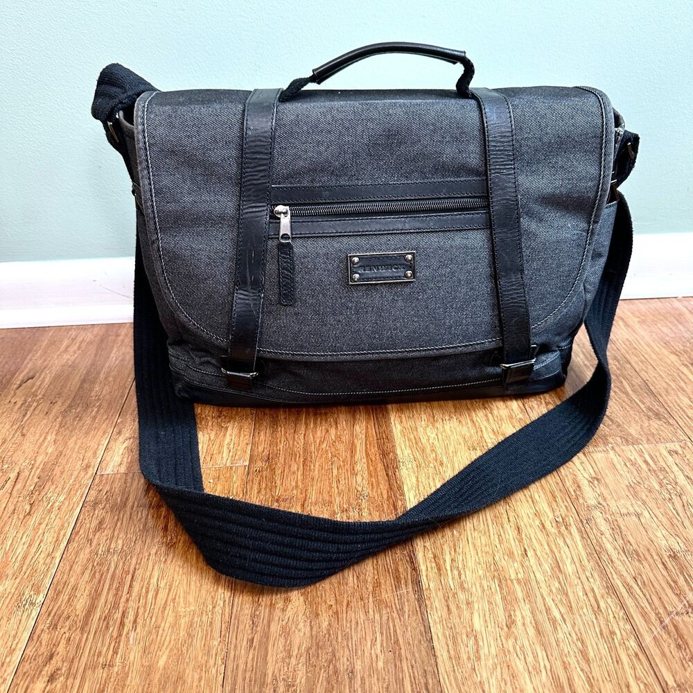 RENWICK Deluxe Messenger Travel Briefcase Zip Pockets Laptop Top Handle Work